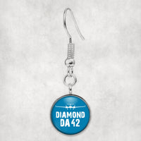 Thumbnail for Diamond DA42 & Plane Designed Earrings