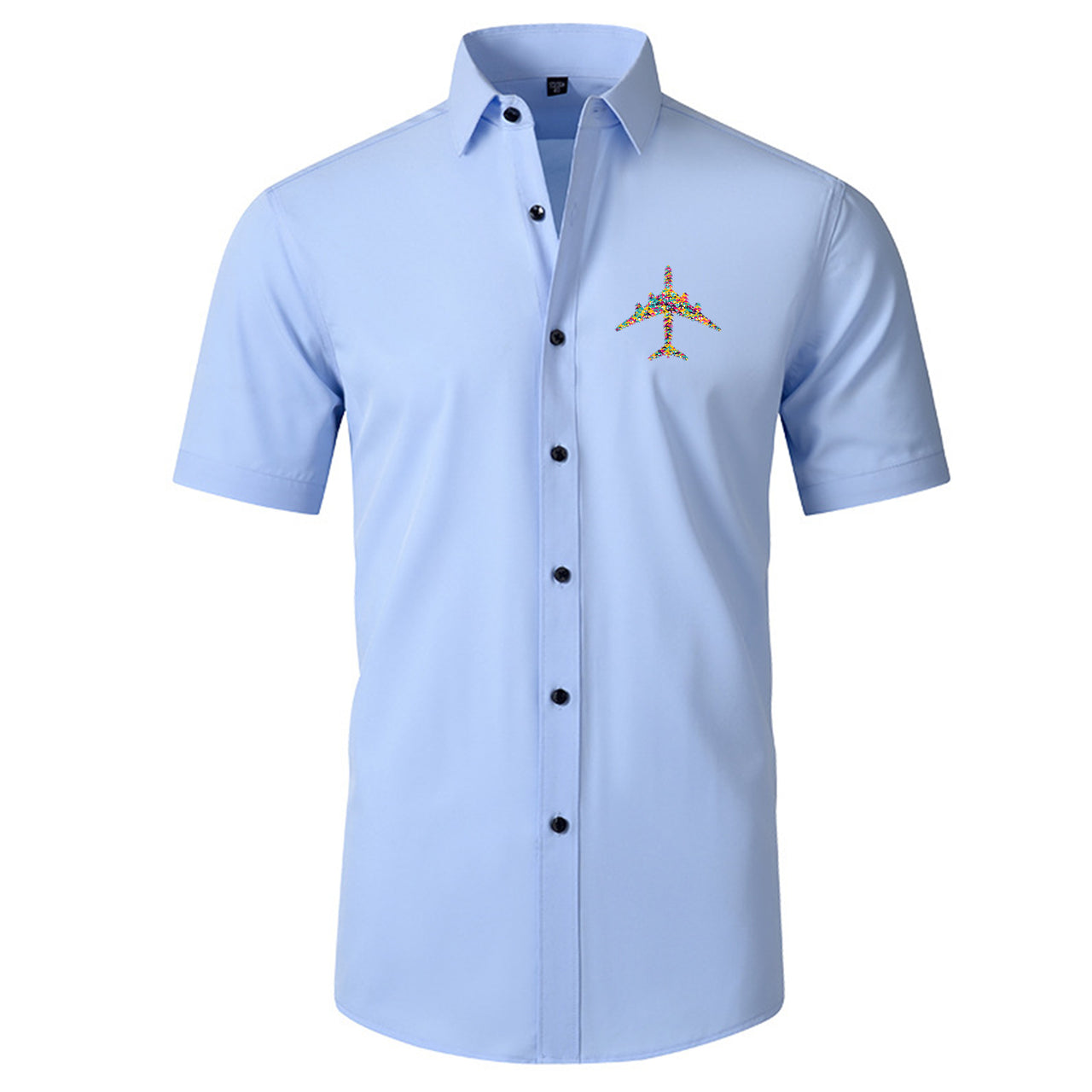 Colourful Airplane Designed Short Sleeve Shirts