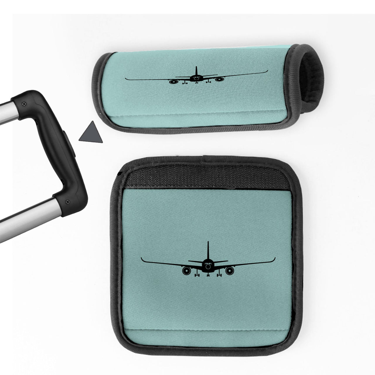 Airbus A350 Silhouette Designed Neoprene Luggage Handle Covers