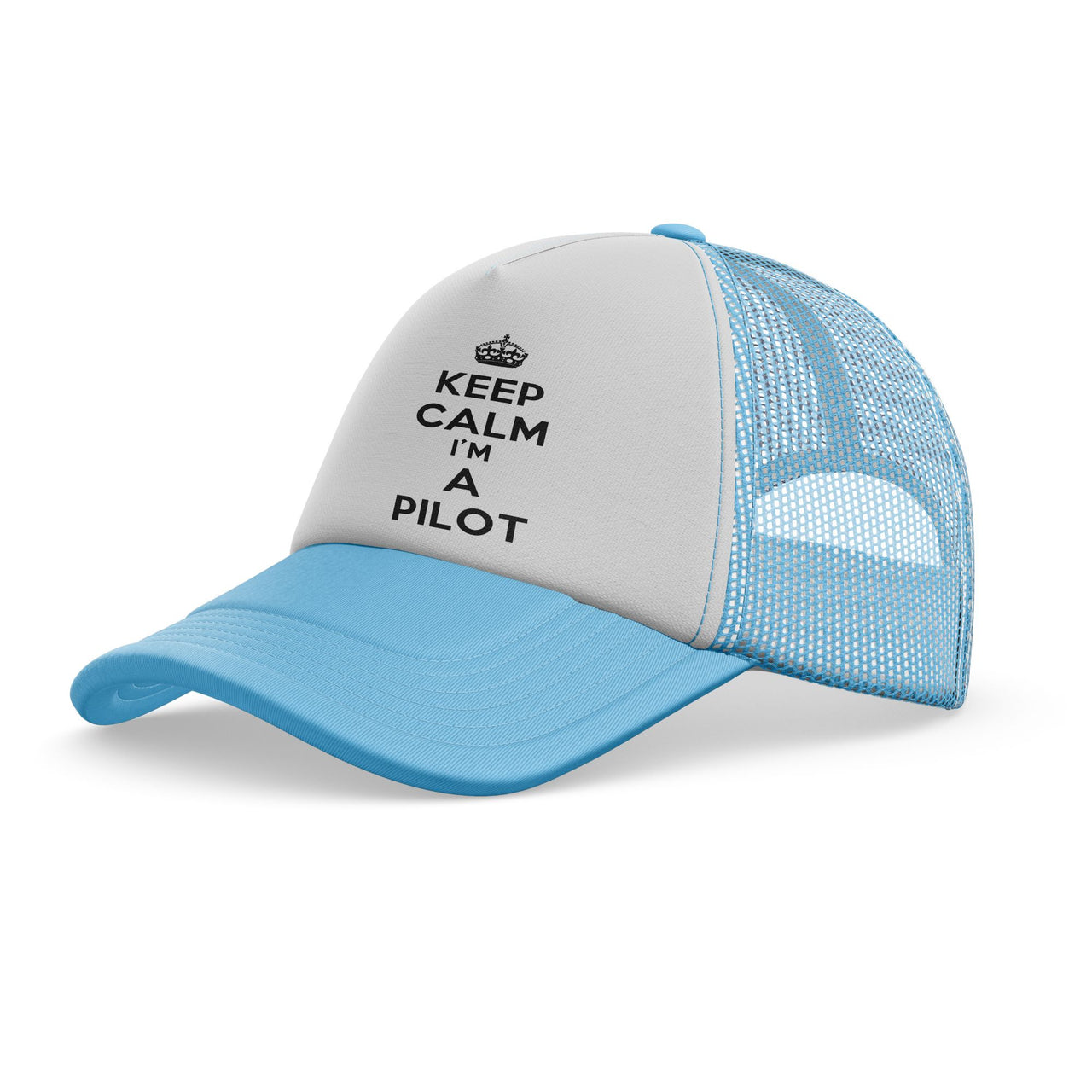 Keep Calm I'm a Pilot Designed Trucker Caps & Hats