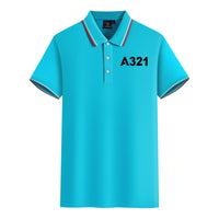 Thumbnail for A321 Flat Text Designed Stylish Polo T-Shirts