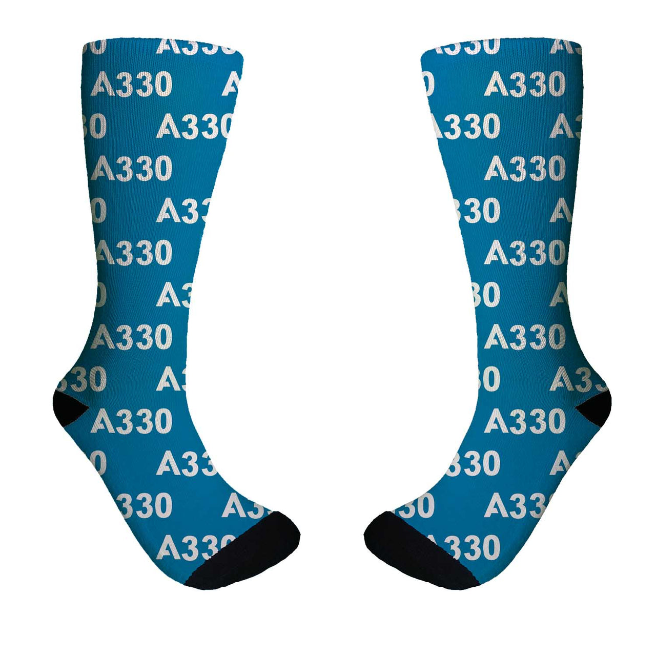 A330 Flat Text Designed Socks