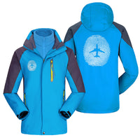 Thumbnail for Aviation Finger Print Designed Thick Skiing Jackets