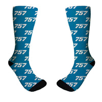 Thumbnail for 757 Flat Text Designed Socks