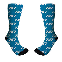 Thumbnail for 747 Flat Text Designed Socks