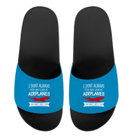 Thumbnail for I Don't Always Stop and Look at Airplanes Designed Sport Slippers