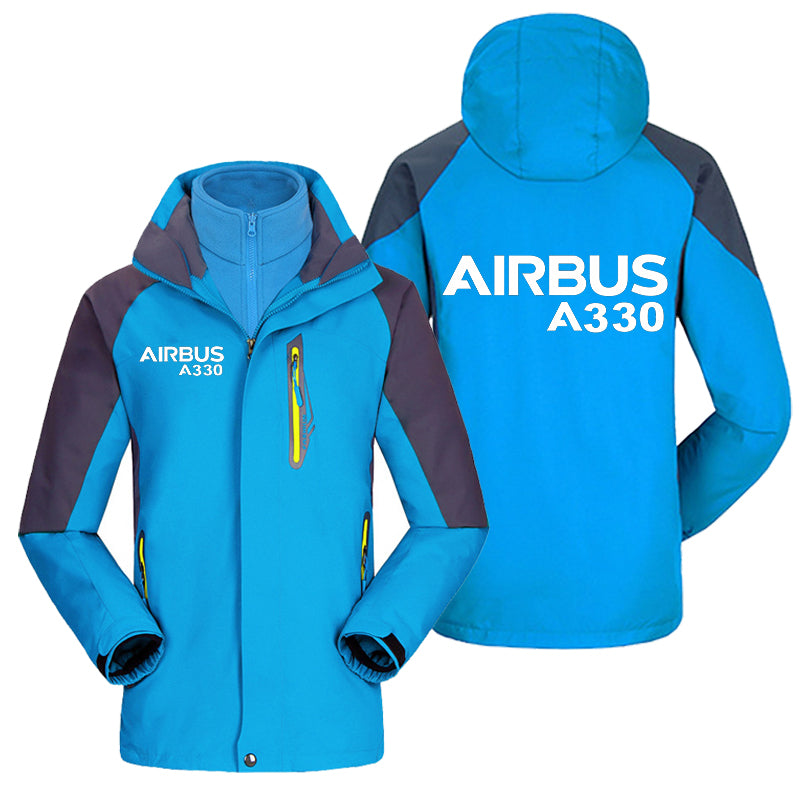 Airbus A330 & Text Designed Thick Skiing Jackets