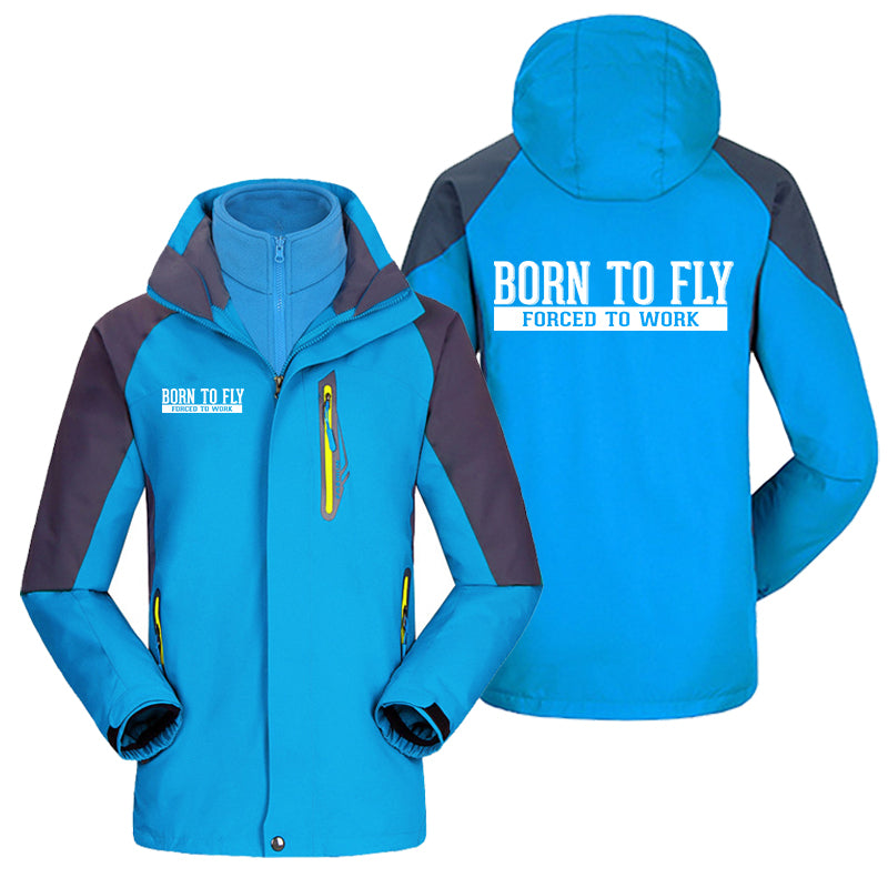 Born To Fly Forced To Work Designed Thick Skiing Jackets