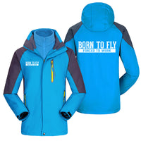 Thumbnail for Born To Fly Forced To Work Designed Thick Skiing Jackets