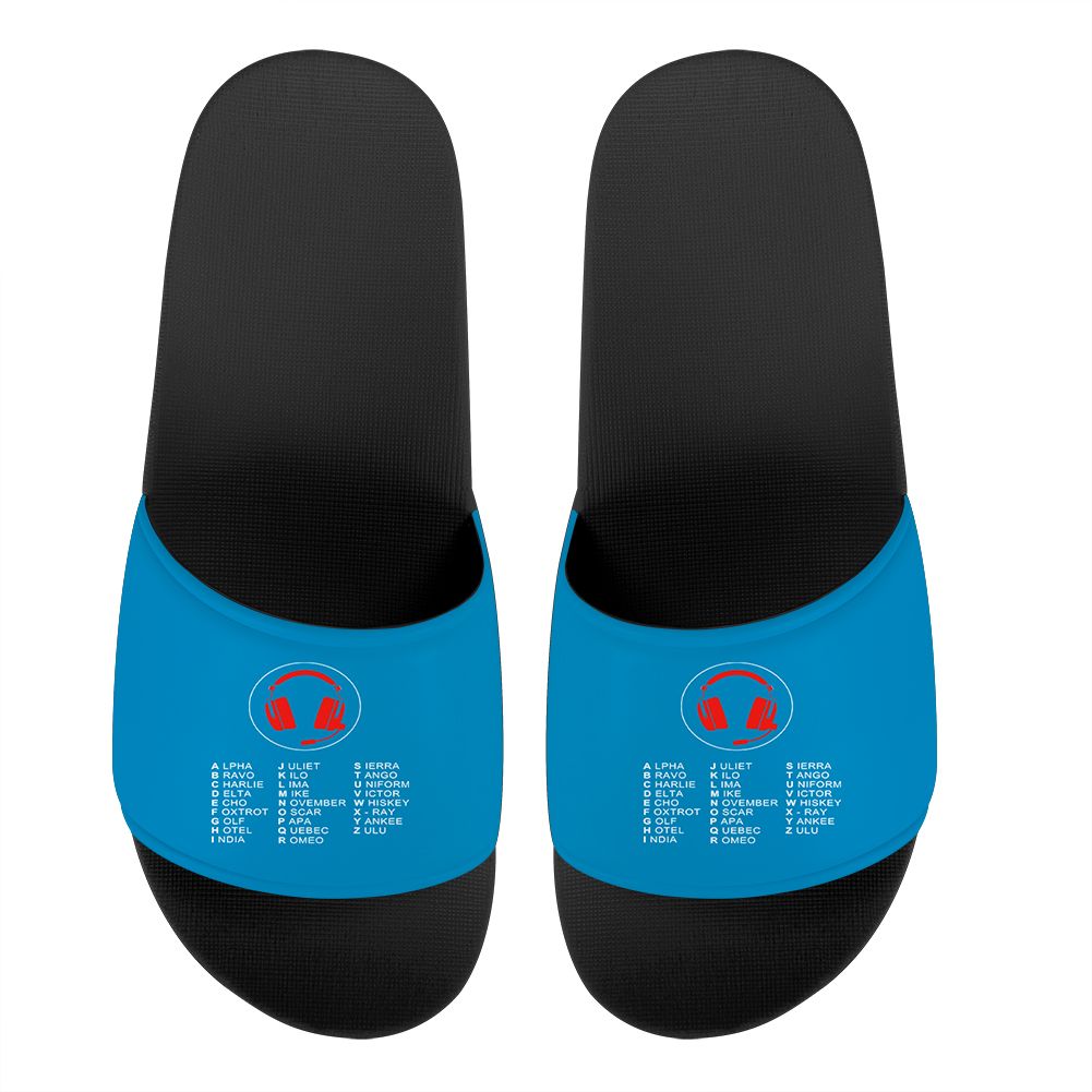 Aviation Alphabet 3 Designed Sport Slippers