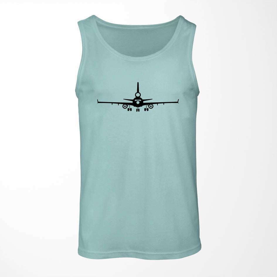 McDonnell Douglas MD-11 Silhouette Plane Designed Tank Tops