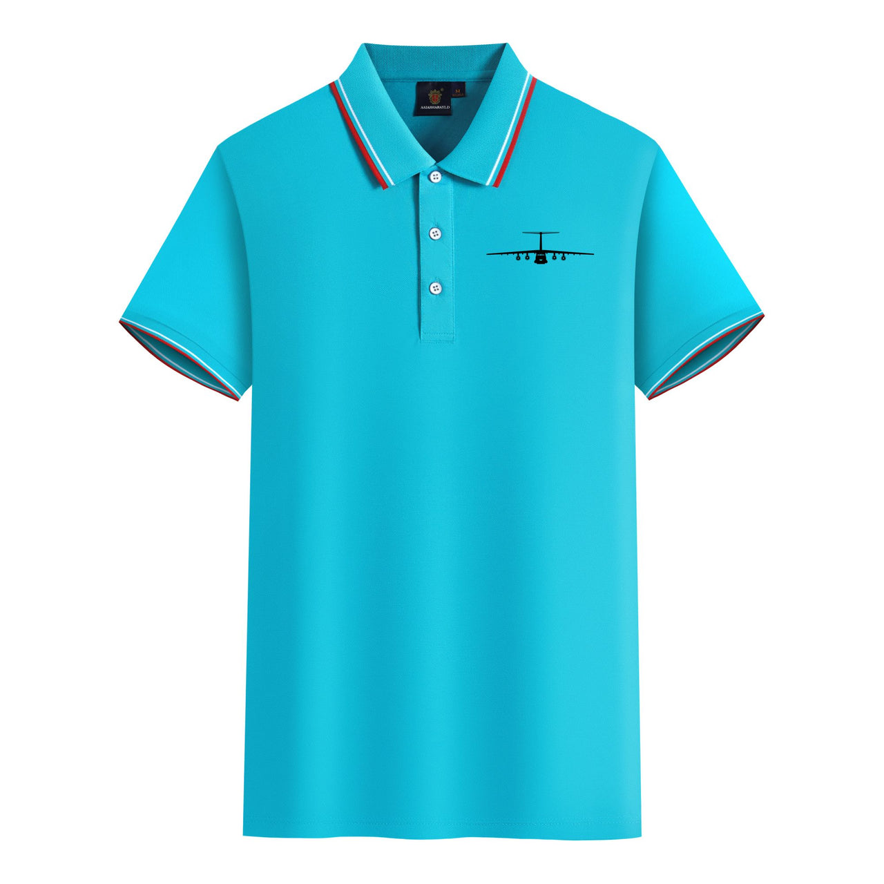 Ilyushin IL-76 Silhouette Designed Stylish Polo T-Shirts