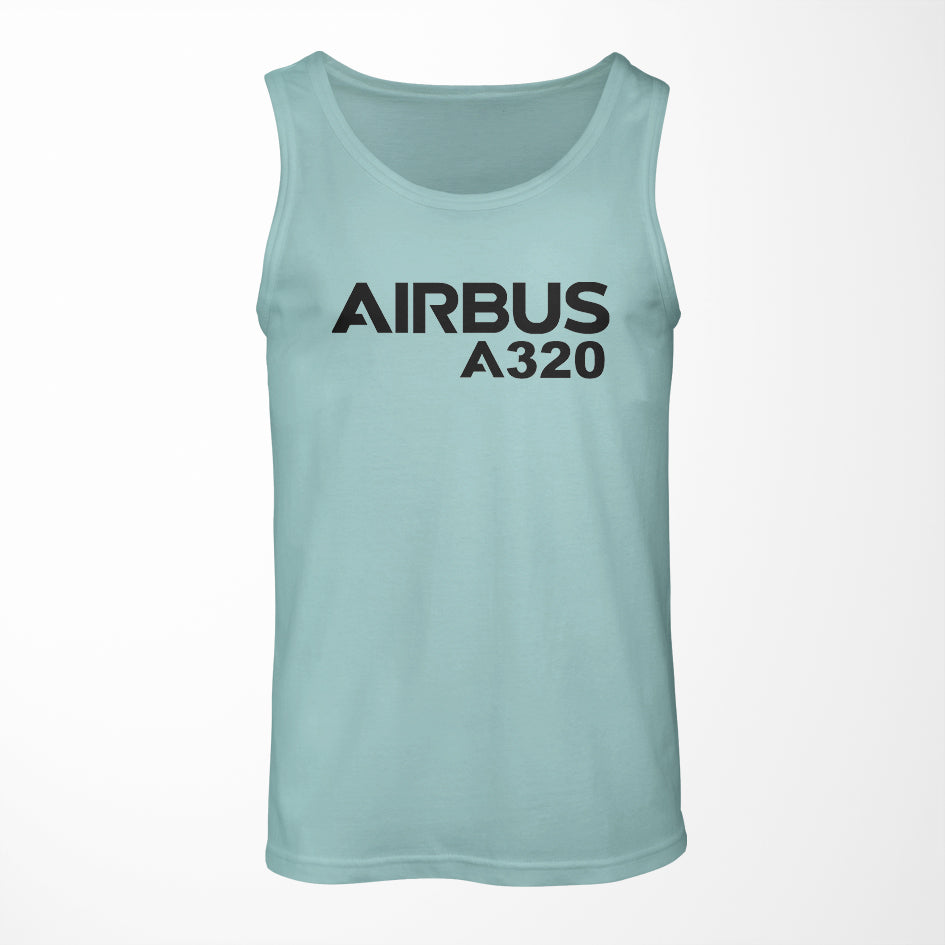 Airbus A320 & Text Designed Tank Tops