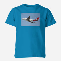 Thumbnail for Departing Qantas Boeing 747 Designed Children T-Shirts