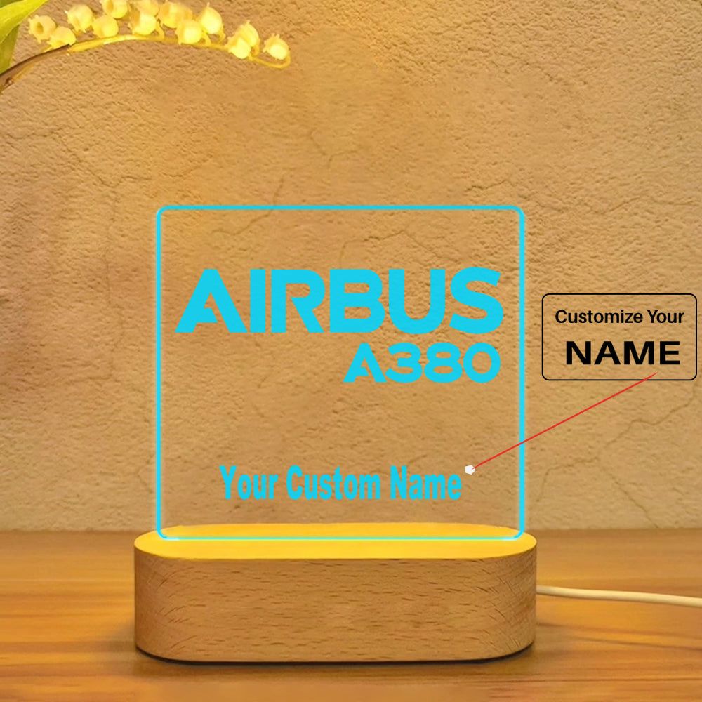 Airbus A380 & Text Designed Night Lamp