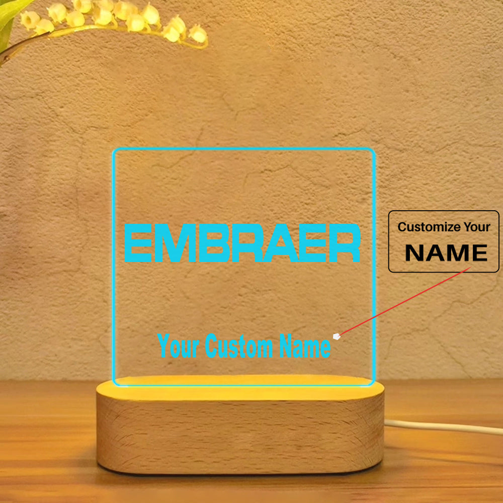 Embraer & Text Designed Night Lamp