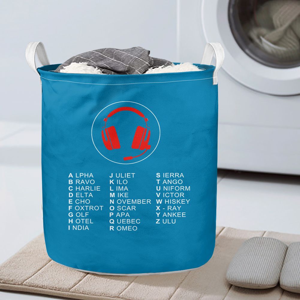 Aviation Alphabet 3 Designed Laundry Baskets