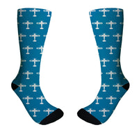 Thumbnail for Eat Sleep Fly & Propeller Designed Socks