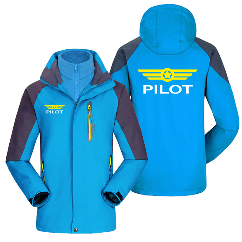 Pilot & Badge Designed Thick Skiing Jackets