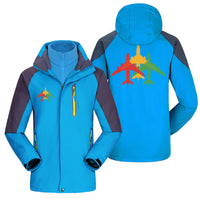 Thumbnail for Colourful 3 Airplanes Designed Thick Skiing Jackets