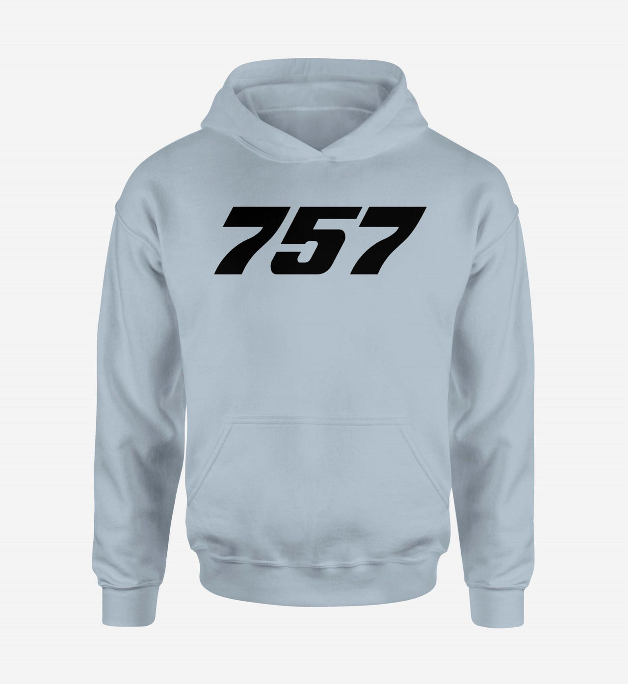 757 Flat Text Designed Hoodies