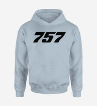 Thumbnail for 757 Flat Text Designed Hoodies