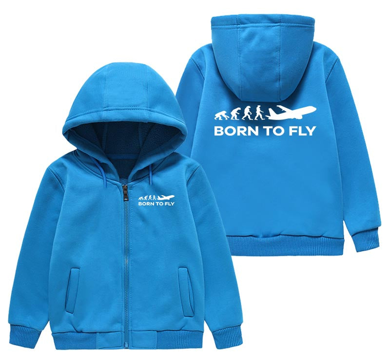 Born To Fly Designed "CHILDREN" Zipped Hoodies