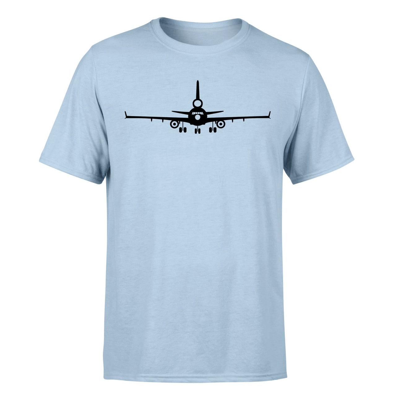 McDonnell Douglas MD-11 Silhouette Plane Designed T-Shirts