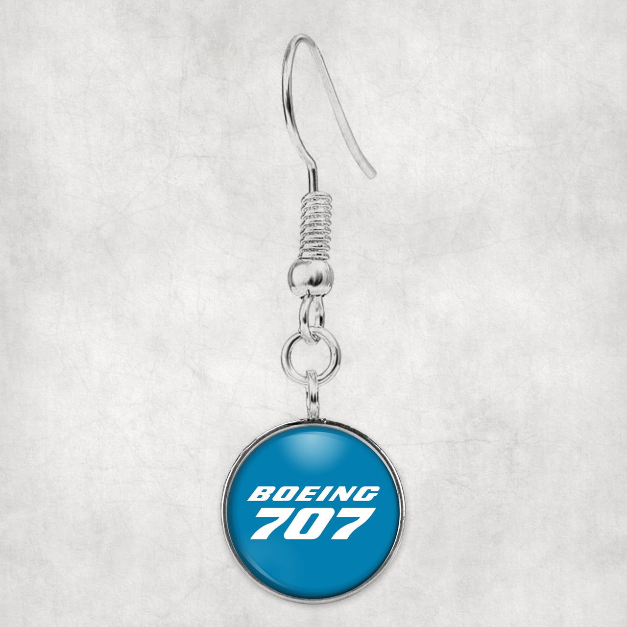 Boeing 707 & Text Designed Earrings