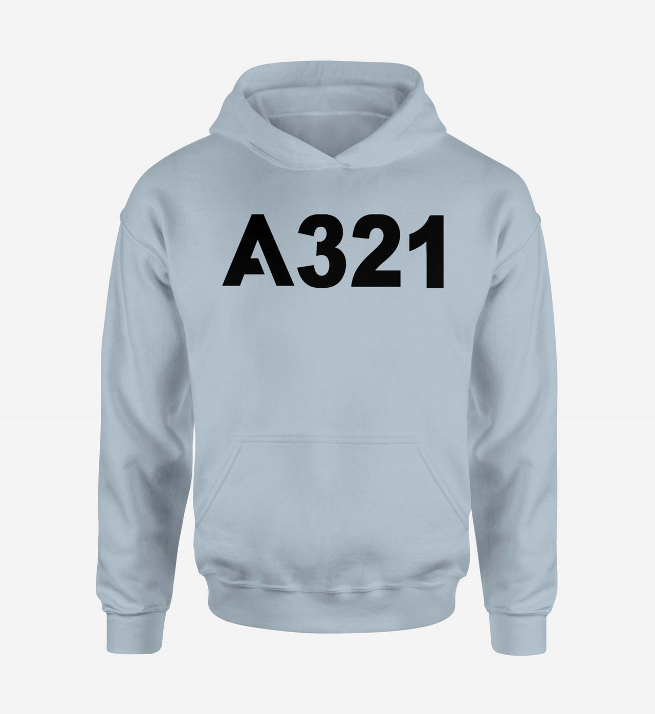 A321 Flat Text Designed Hoodies