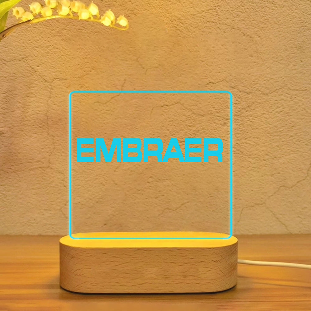 Embraer & Text Designed Night Lamp