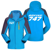 Thumbnail for Boeing 747 & Text Designed Thick Skiing Jackets