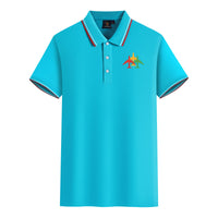 Thumbnail for Colourful 3 Airplanes Designed Stylish Polo T-Shirts