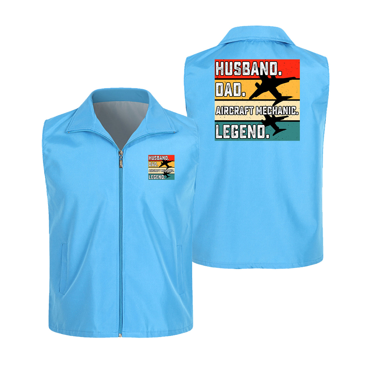 Husband & Dad & Aircraft Mechanic & Legend Designed Thin Style Vests