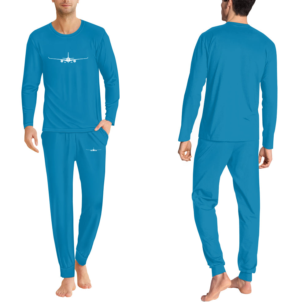 Airbus A350 Silhouette Designed Men Pijamas