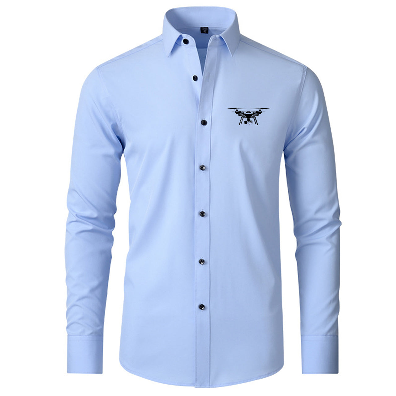 Drone Silhouette Designed Long Sleeve Shirts