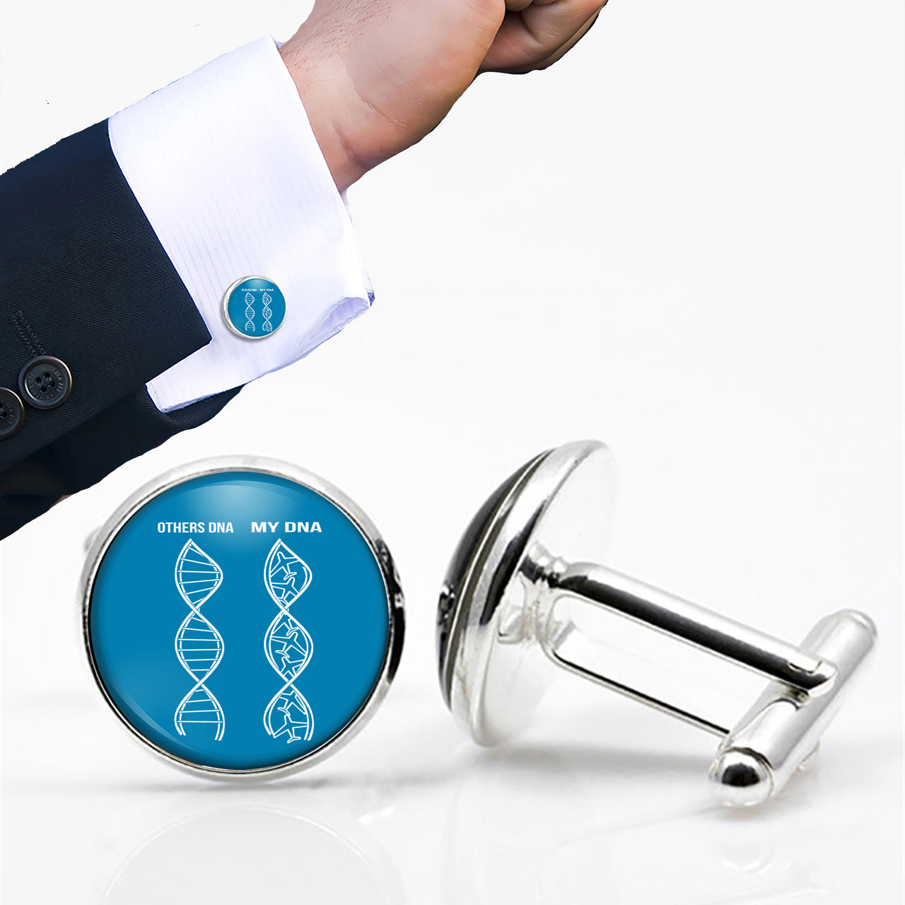 Aviation DNA Designed Cuff Links