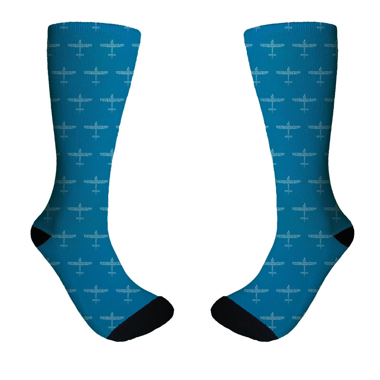 Propeller Shape Aviation Alphabet Designed Socks