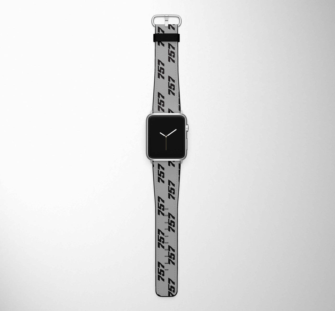 757 Flat Text Designed Leather Apple Watch Straps