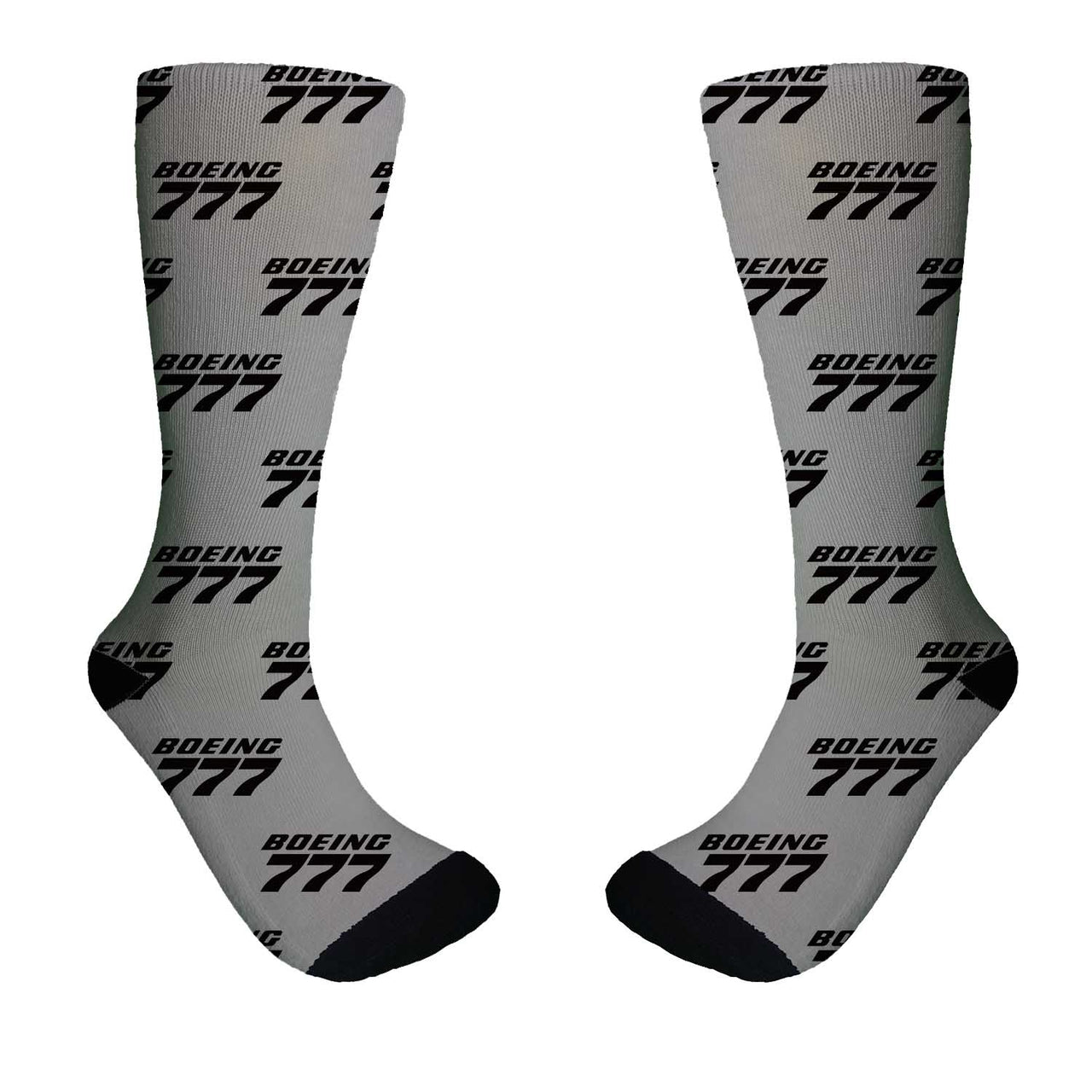 Boeing 777 & Text Designed Socks