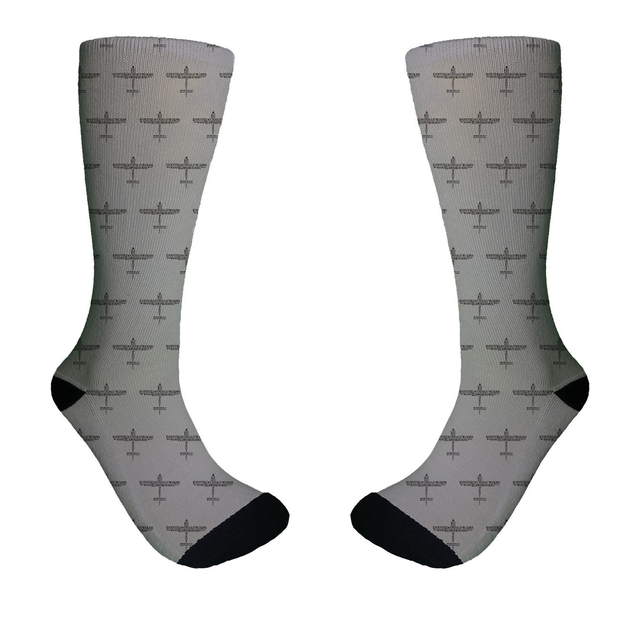 Propeller Shape Aviation Alphabet Designed Socks