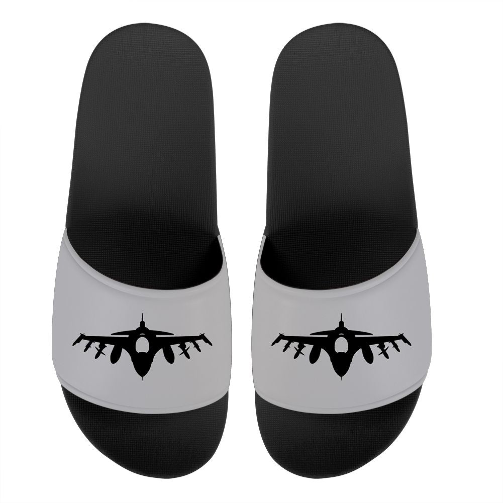 Fighting Falcon F16 Silhouette Designed Sport Slippers