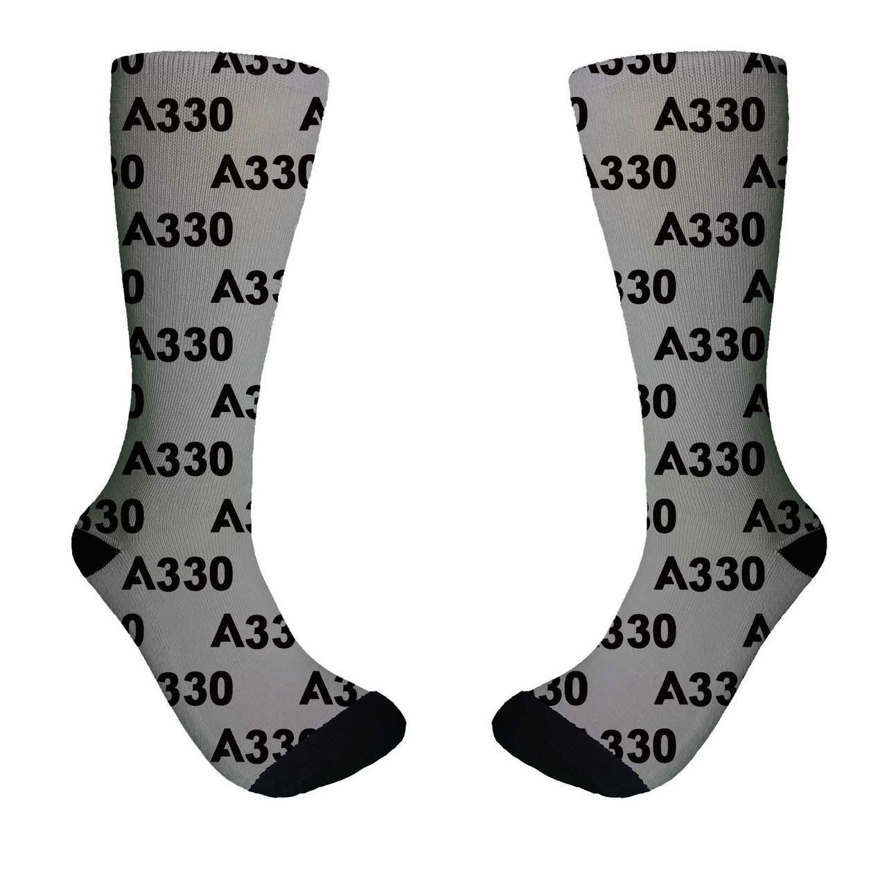 A330 Flat Text Designed Socks