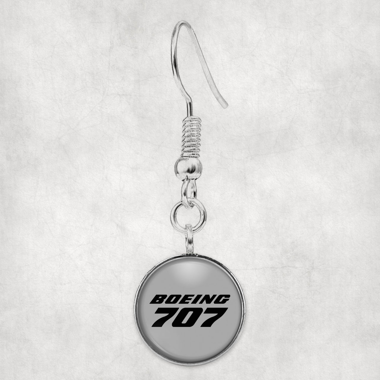 Boeing 707 & Text Designed Earrings