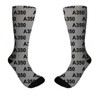 Thumbnail for A350 Flat Text Designed Socks