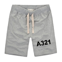 Thumbnail for A321 Flat Text Designed Cotton Shorts