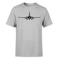 Thumbnail for McDonnell Douglas MD-11 Silhouette Plane Designed T-Shirts