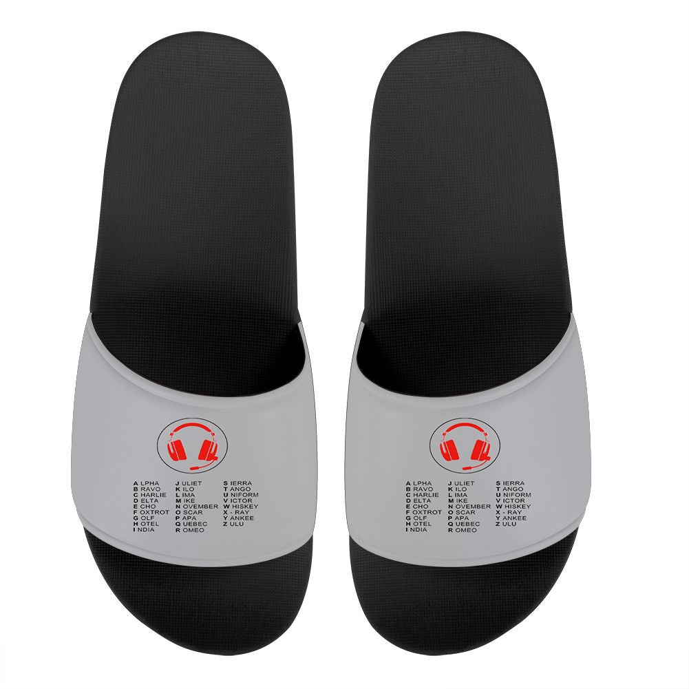 Aviation Alphabet 3 Designed Sport Slippers