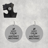 Thumbnail for Aircraft Mechanic Designed Wooden Drop Earrings