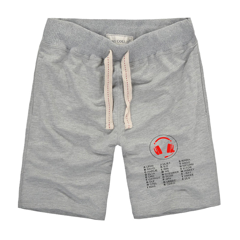 Aviation Alphabet 3 Designed Cotton Shorts